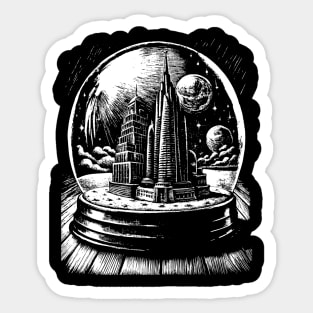 Burj Khalifa in a snow globe Sticker